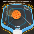 T700 Pickleball Paddle 16MM Carbon Fiber Pickleball Rackets Set Frosted Surface USAPA Approved Professional Game Supplies